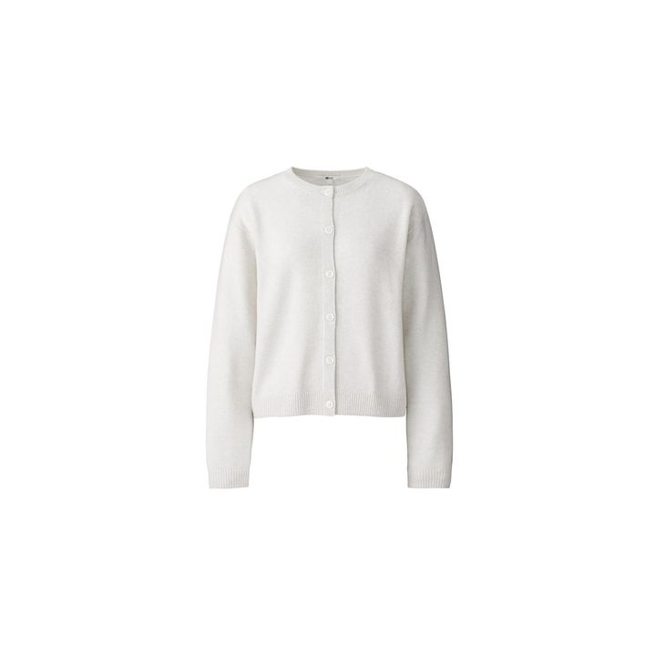 カシミヤクルーネックショートカーディガン ¥10,900