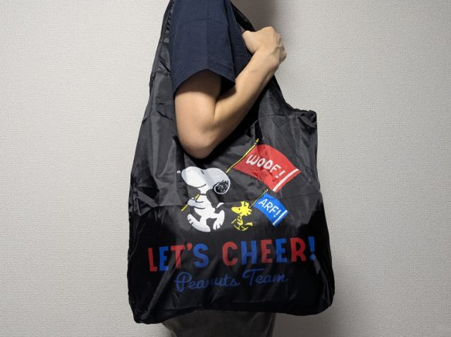 エコバック持ったところ黒