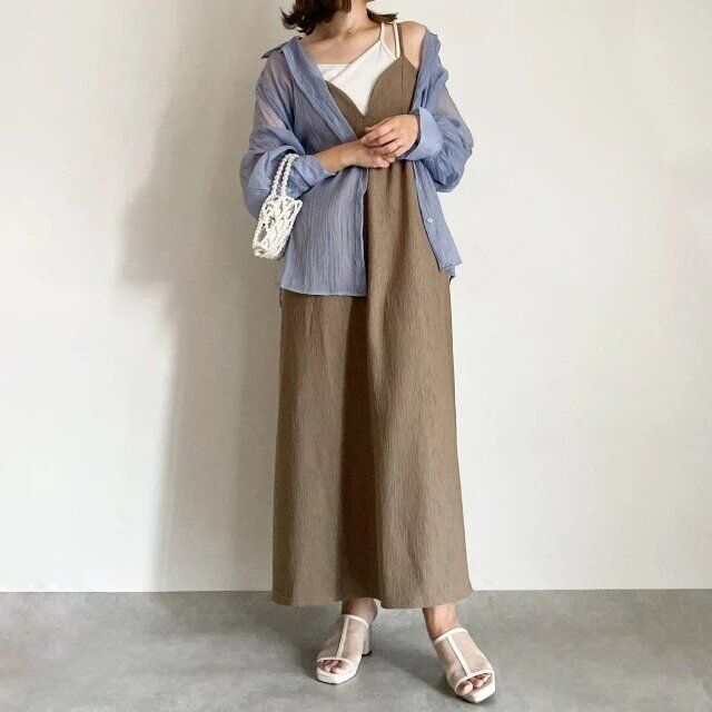 2024夏女性におすすめキャミワンピコーデ