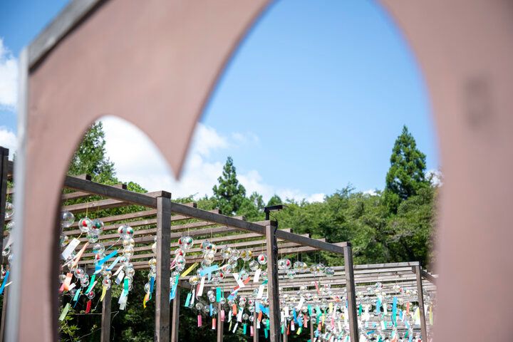 風にそよぐ6000個の風鈴が青空に映える「関ヶ原願掛け風鈴まつり2024」