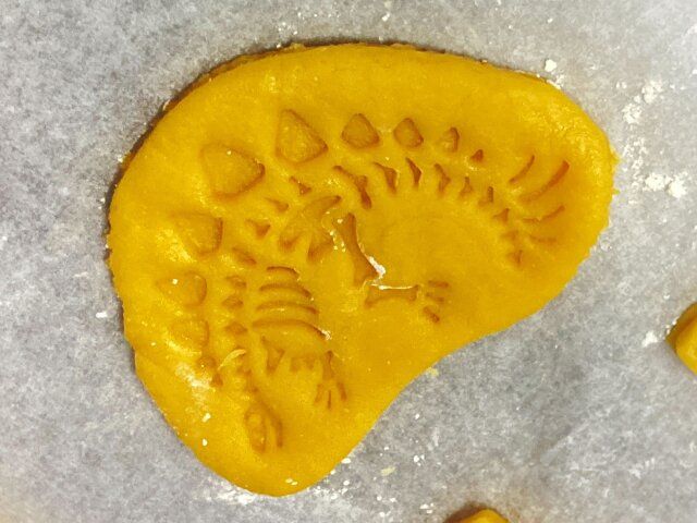 セリアの発掘してる気分になるクッキー抜き型 恐竜の化石