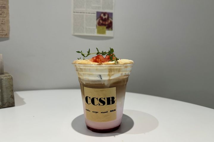 「いちごラテ」750円