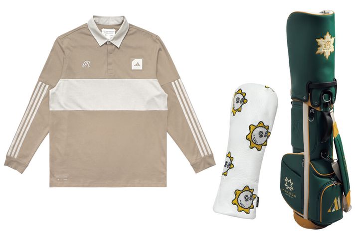 〈MALBON × ADIDAS ADX〉ロング・スリーブ・ポロ、ハイブリッド・ヘッドカバー、〈GOLF & SKIコレクション〉ゴルフバッグ