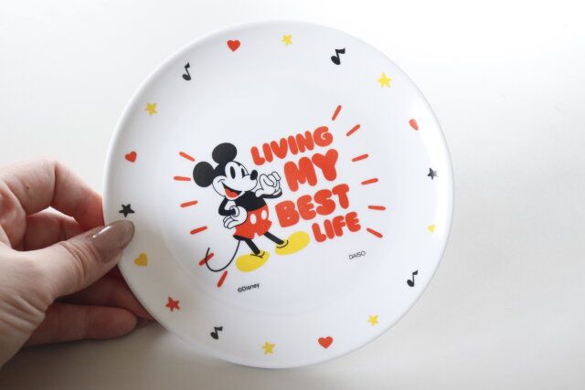 ダイソー メラミンプレート、16cm（ミッキー）