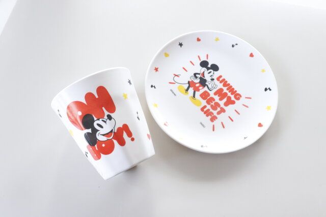 ダイソー ミッキー メラミンカップ プレート