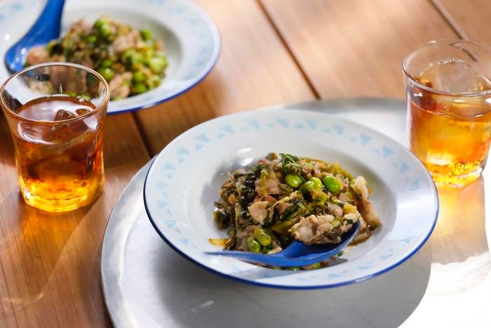 台湾風高菜炒め