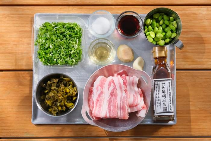 「台湾風高菜炒め」の材料