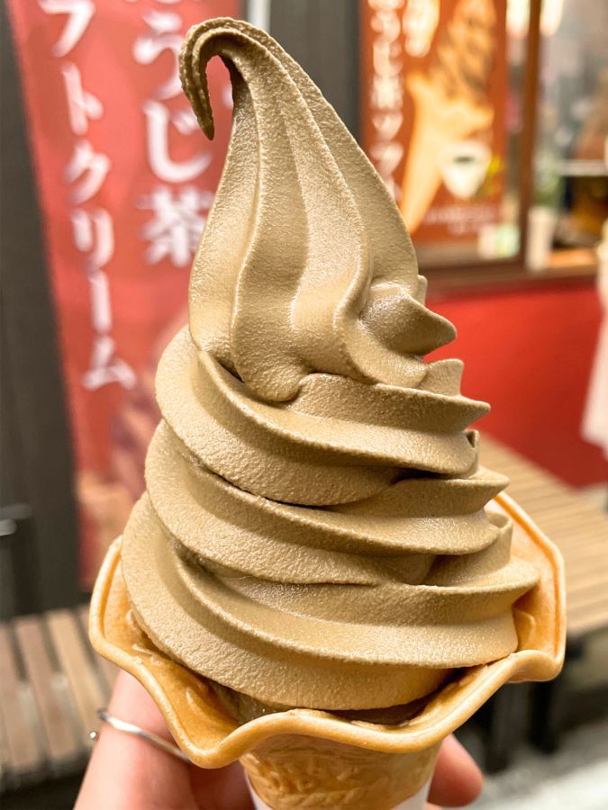 「ほうじ茶ソフトクリーム」450円