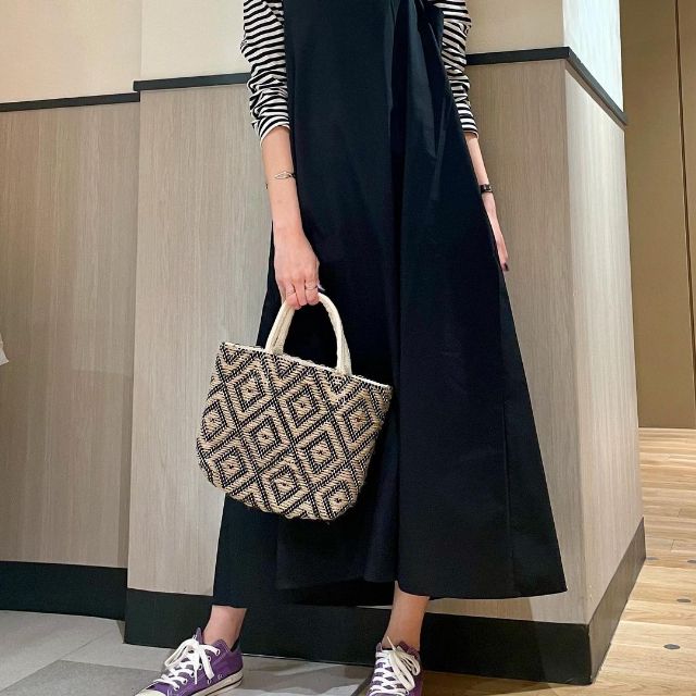 乾きやすいブロードキャミソールワンピースのコーデ