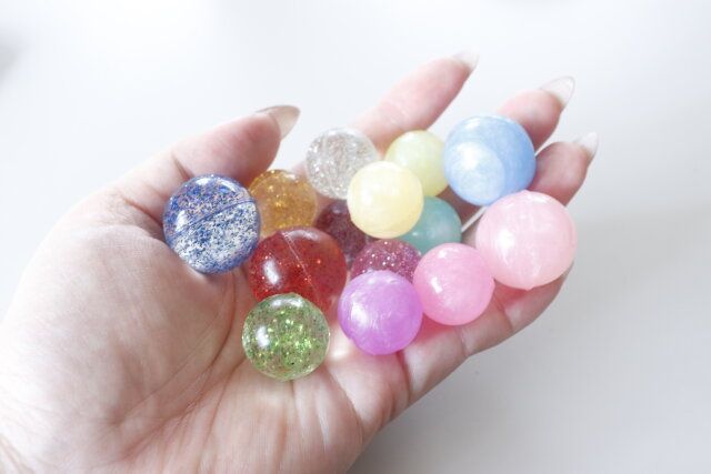 ダイソー はねるボール（キラキラ、7個） はねるボール（パステル、7個）