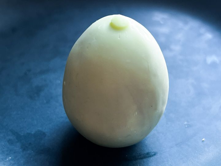 お皿に乗った「さるなしたまご」の中身