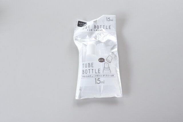 セリア やわらかチューブボトル2Pクリーム用15ml パッケージ