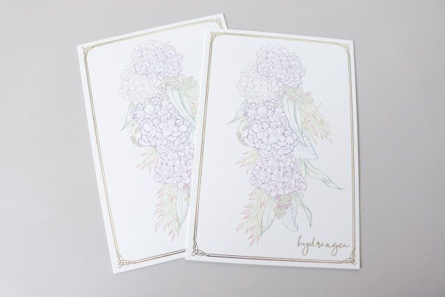 ダイソー 大人のぬり絵～ブルーミングフラワー～ 紫陽花のスワッグ