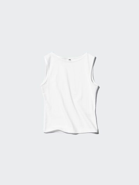 2024ユニクロ値下げボートネックノースリーブT