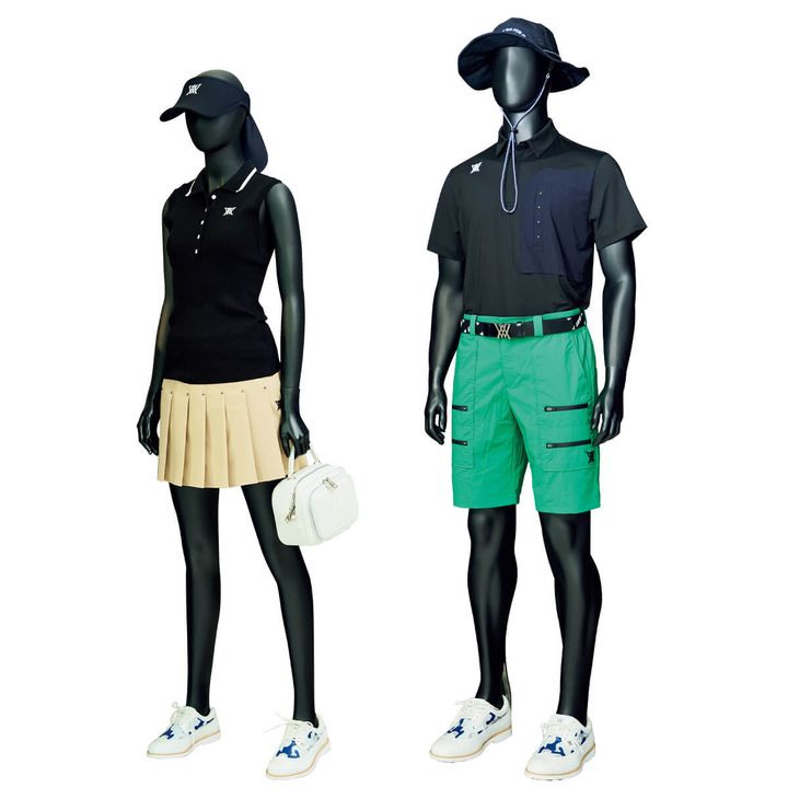 ゴルフウェアを纏ったマネキン