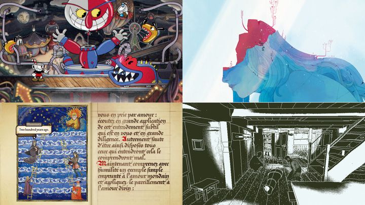 ゲーム『Cuphead』、『Pentiment』、『GRIS』、『Return of the Obra Dinn』