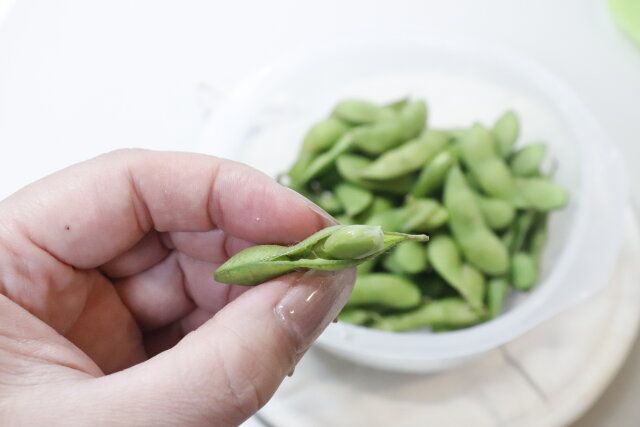 使い分けレンジ容器 肉まん＆枝豆 ダイソー ④