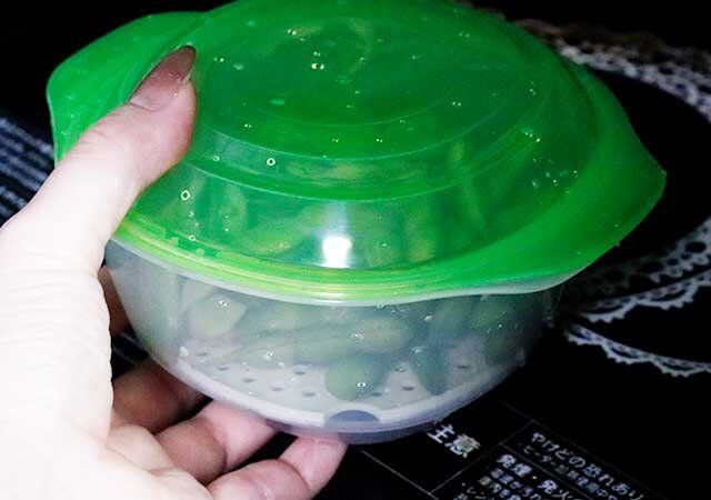 使い分けレンジ容器 肉まん＆枝豆 ダイソー ③