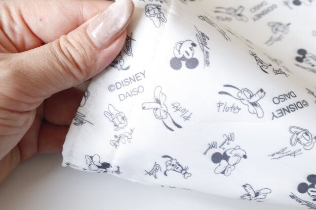 ダイソー220円ミッキートートバッグレビューデザイン