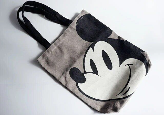 ダイソー330円ミッキートートバッグレビューフェイスデザイン