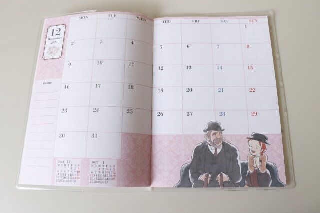 セリア 世界名作劇場A6ダイアリー マンスリー