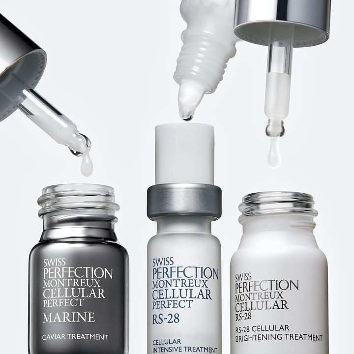 トリオアンプルディスカバリーセット ￥55,000 ※セット内容／マリンキャビアトリートメント 6ml、RS-28 マルチップルA- OXセラム 6ml、RS-28 インテンシブフェイスケア 1セット（パウダータイプアンプル50mg、液体ソリューション3ml）