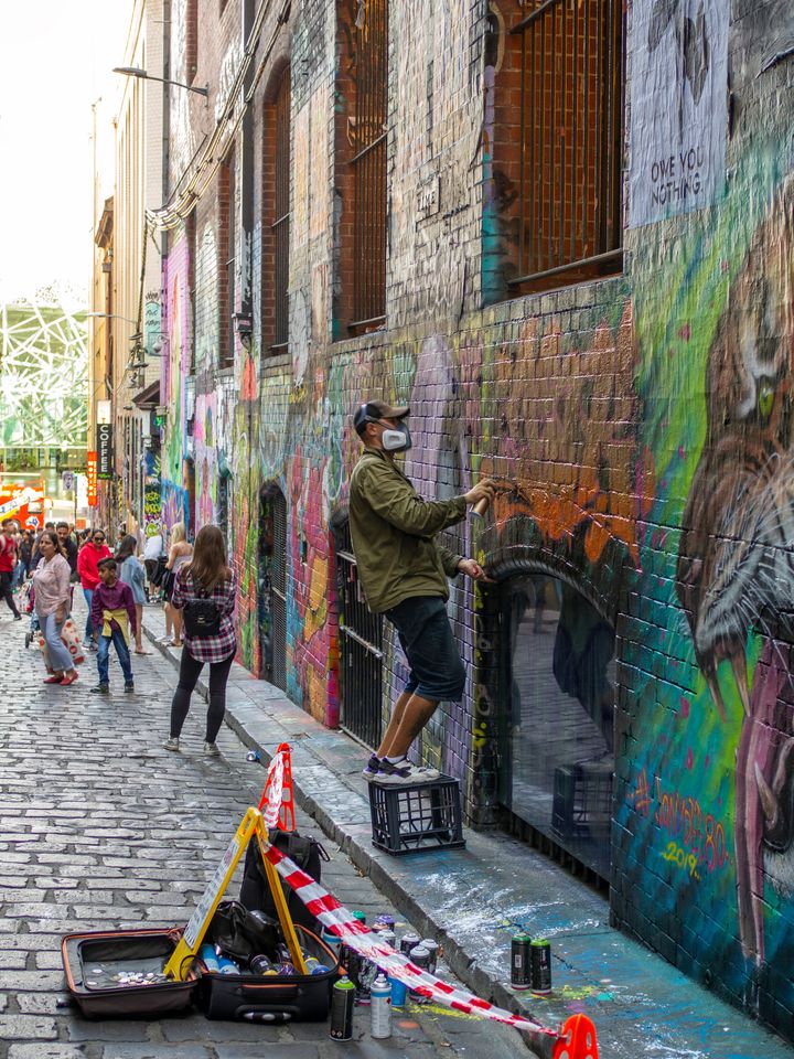 生乾きのペンキやスプレー塗料の匂いも、ホージャー・レーン“体験”の一部。Photo_ Getty Images