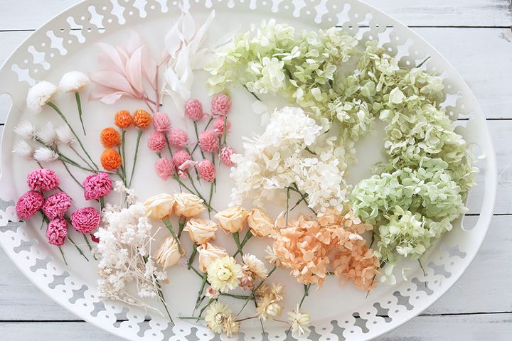 プリザーブドフラワーのアレンジ