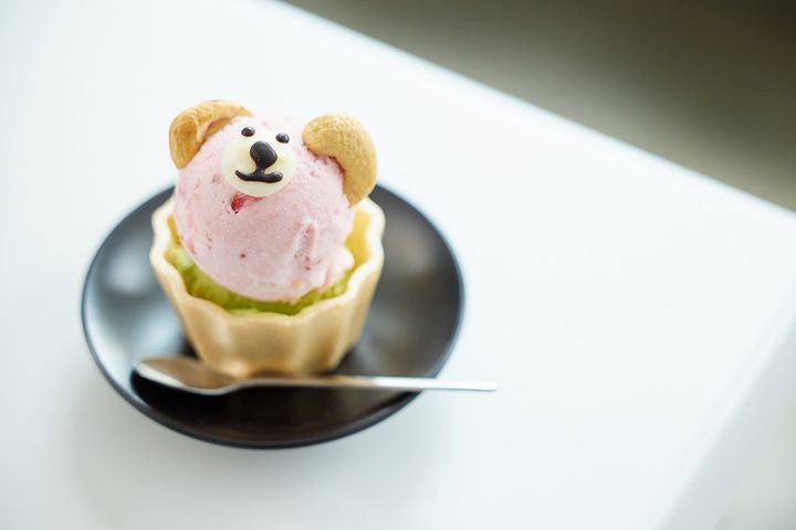 「和みジェラート」のオギゾートッピング750円