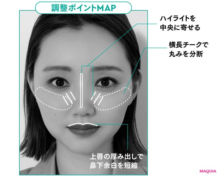 丸顔×遠心のウサギタイプは「大人可愛い」を目指して！ メイクの調整ポイントを解説_5