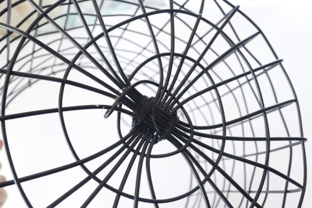 ダイソー ワイヤークラフトバスケット（丸形） 底