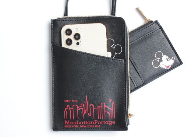 宝島社GLOW10月号増刊付録のマンハッタンポーテージとミッキーマウスコラボのお出かけスマホポシェットとカード＆コイン入れ3