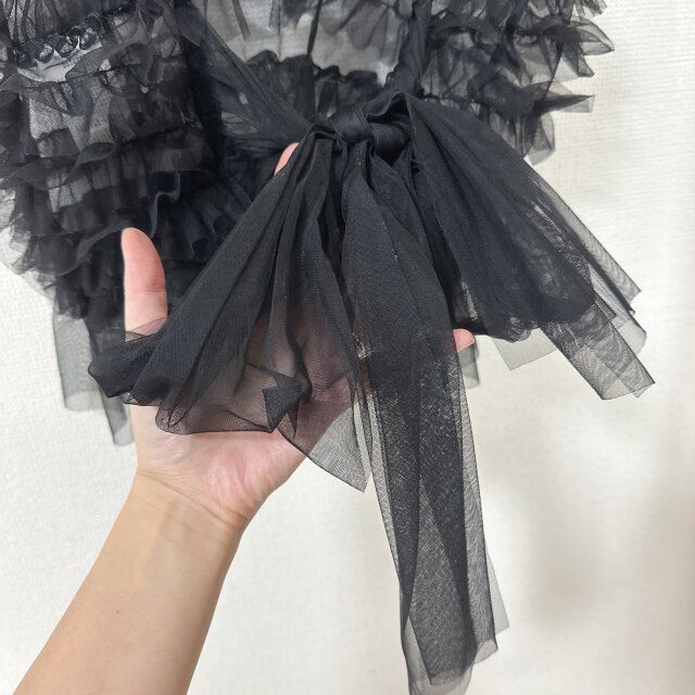 しまむらチュールリボンビスチェのバックリボン部分