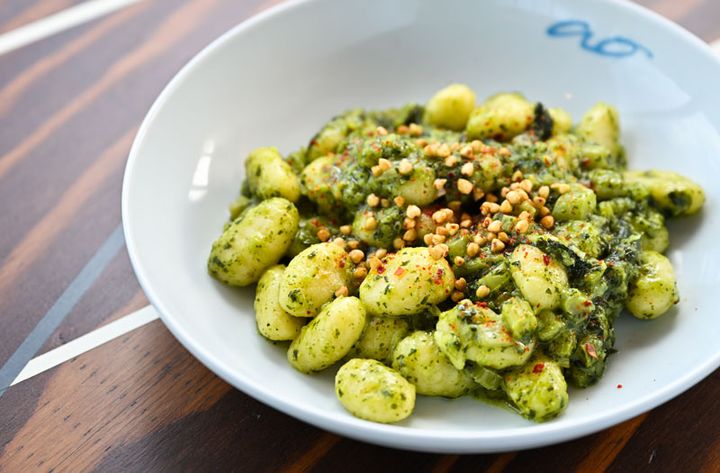 野沢菜ジェノベーゼ蕎麦の実のニョッキ1600円