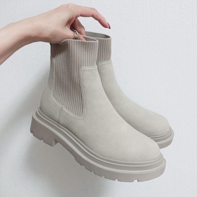 GUリブニットソックスシューズ