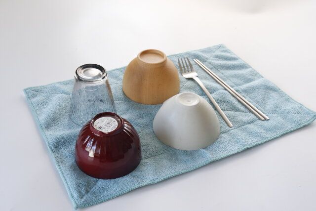 セリア 吸水・速乾水切りマット30×45cm 使用例