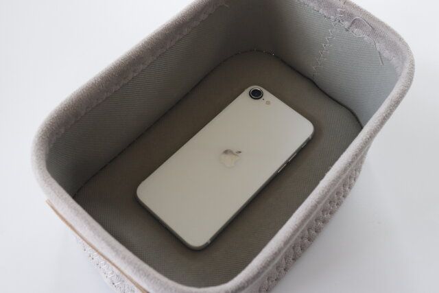 ダイソー 持ち手付スエード調収納ボックス サイズ