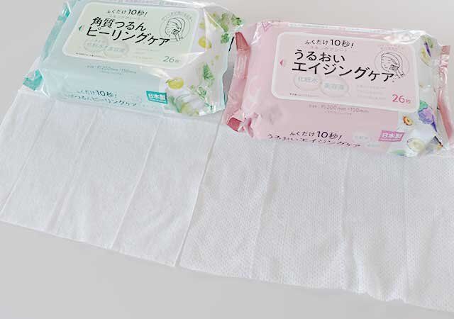 セリア ＆.スキンケアシート 比較