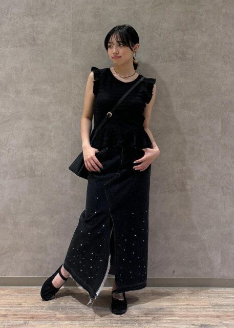 オールブラックコーデ2