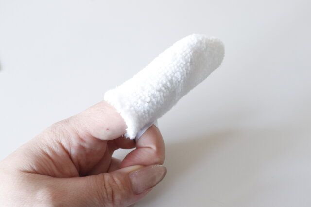 セリア デンタルピーリングクロス 使用例