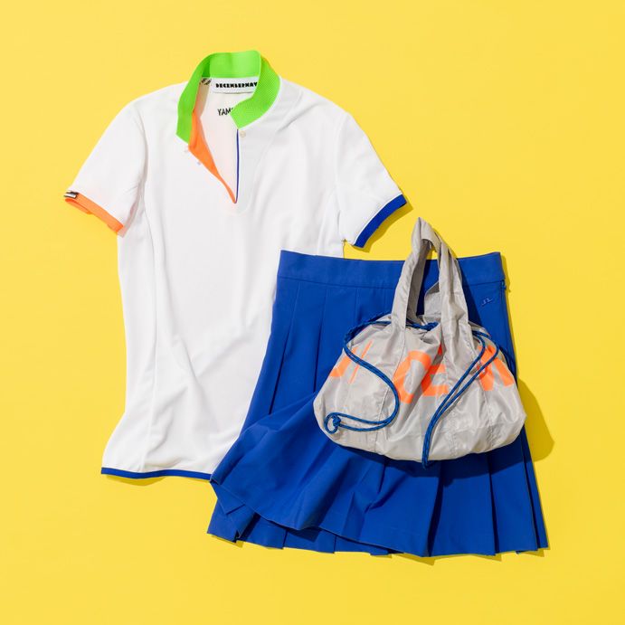 洗練エレガントなスキッパーポロが新鮮！ 夏ゴルフのワンツーコーディネート