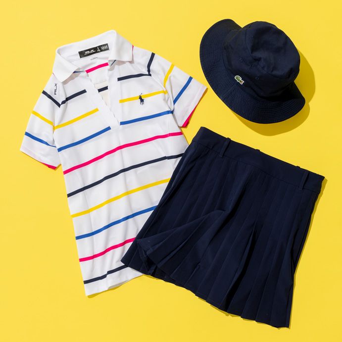 洗練エレガントなスキッパーポロが新鮮！ 夏ゴルフのワンツーコーディネート