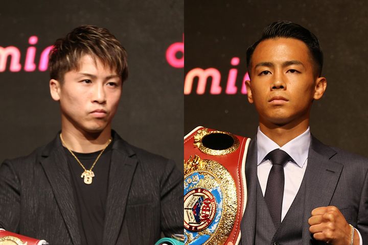 井上尚弥（左）、武居由樹 撮影：SPREAD編集部