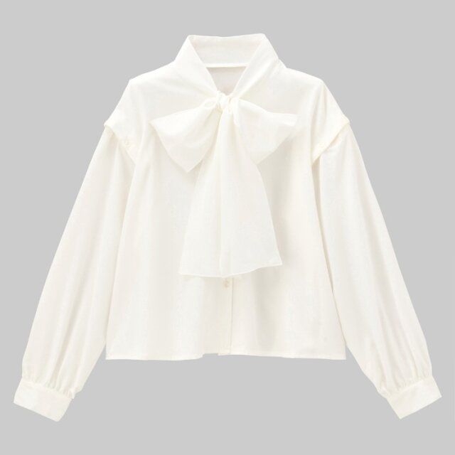 2024秋しまむらレディースボータイブラウス