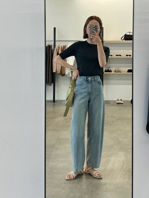 GUバレルレッグジーンズのXSサイズ着用感