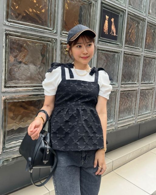 リボンJQビスチェの着用