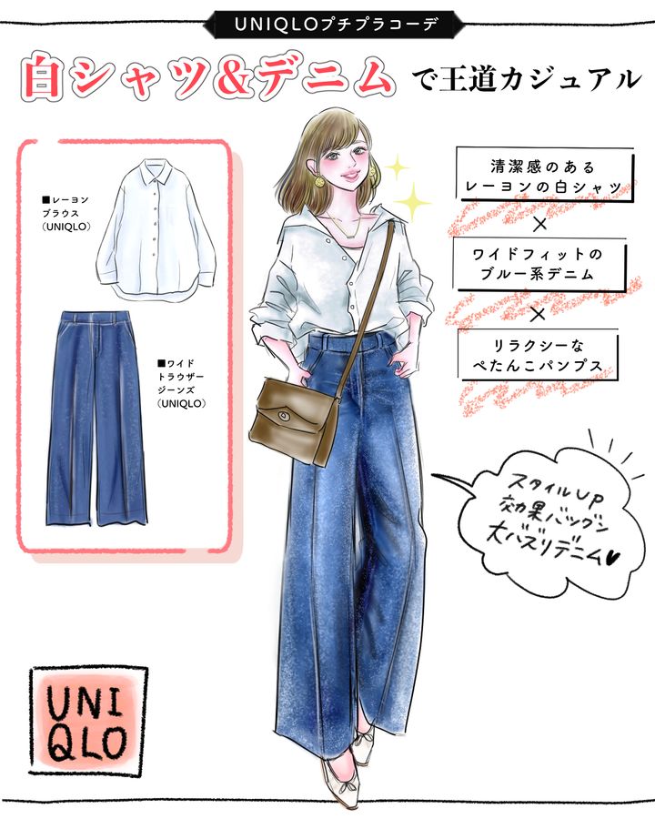 【UNIQLO最強美脚ジーンズ】脚長見せもスタイルUPも思いのまま！どう着てもサマになる［新作ワイドデニム］がすごいんです！