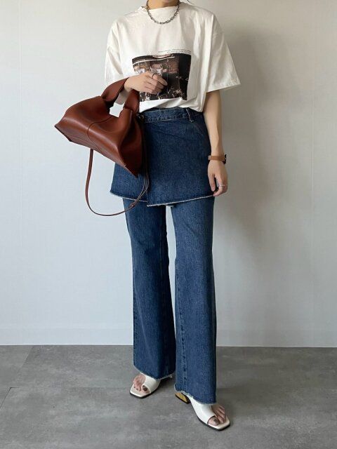 白Tシャツコーデ3