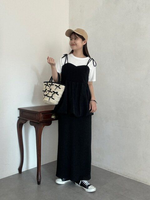 白Tシャツコーデ4