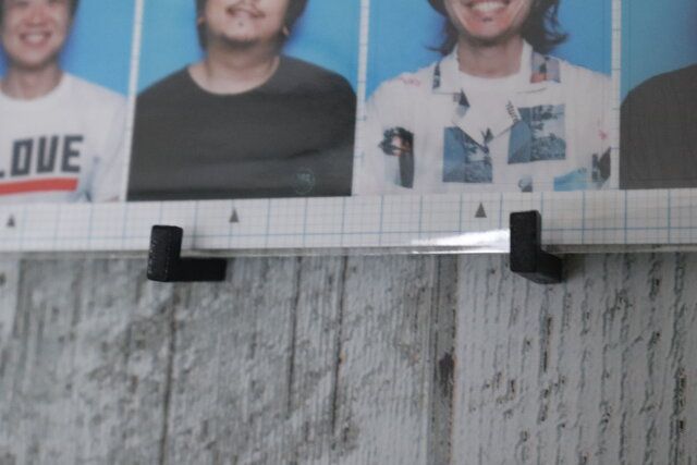 ダイソーのプッシュピン 折釘風 1.5cm 4Pの使用例2